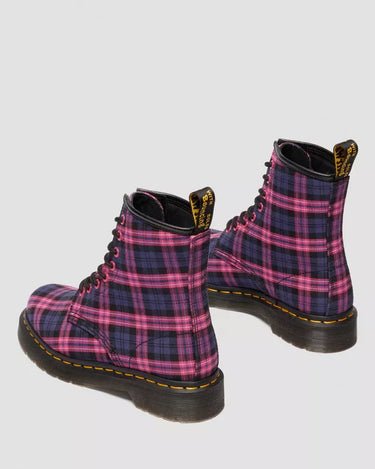 1460 TARTAN LACE UP BOOT PINK