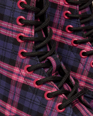 1460 TARTAN LACE UP BOOT PINK