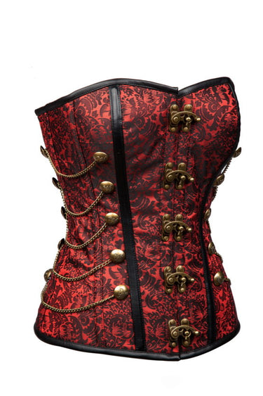BROCADE CORSET RED/MULTI