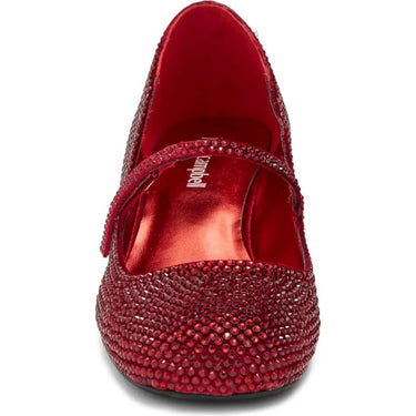 REGAL MARY JANE HEELS IN RED VELVET