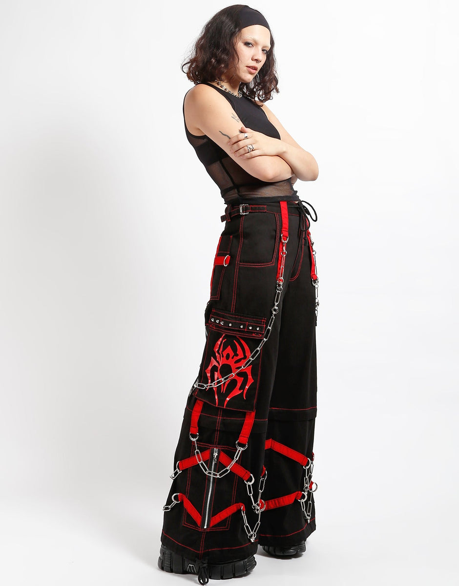 SPIDER ZIP OFF PANT RED – trashandvaudeville