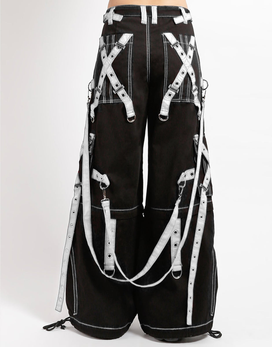 X-STRAP ZIP OFF PANT BLACK/WHITE – trashandvaudeville
