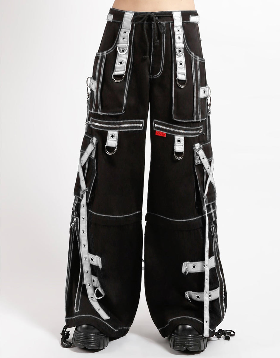 X-STRAP ZIP OFF PANT BLACK/WHITE – trashandvaudeville