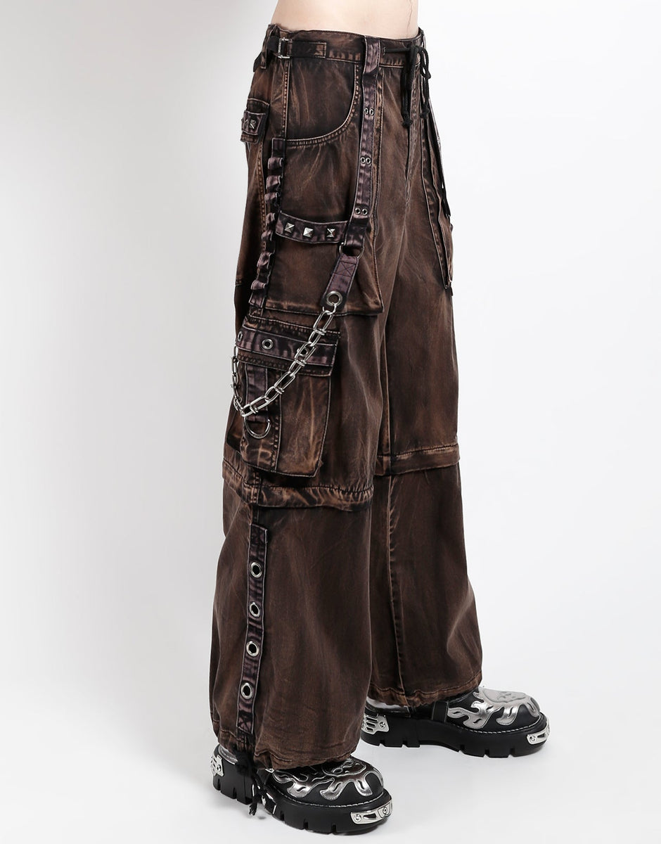 【THE MOZZ】Wunder Strap Pants JUNGLELAND PANT BLACK STEAM WASH – trashandvaudeville