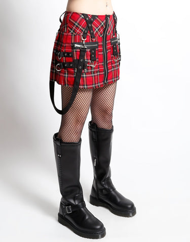 SUPER D-RING SKIRT RED PLAID