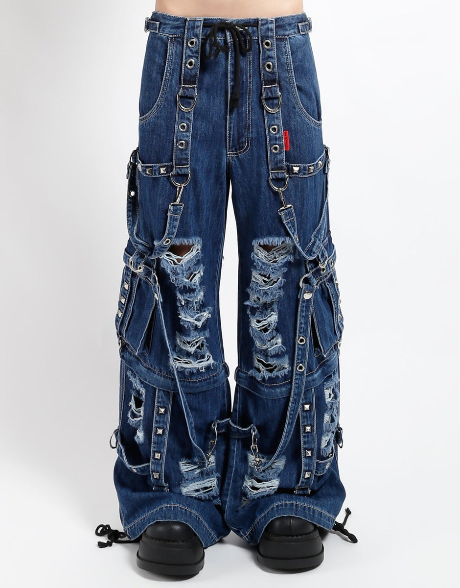 行列のできるレビュー商品、集めました。高評価アイテム DENIM SHREDDER STRAP trashandvaudeville – INDIGO PANT パンツ