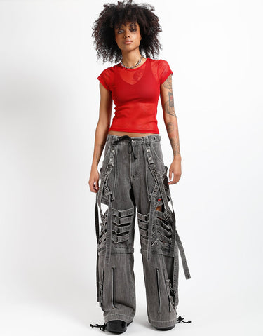 SUPER CUT OUT PANT BLACK DENIM