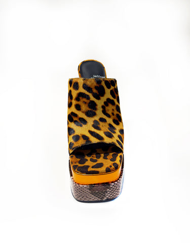 LUNA LUV ANIMAL PRINT PLATFORM SANDAL