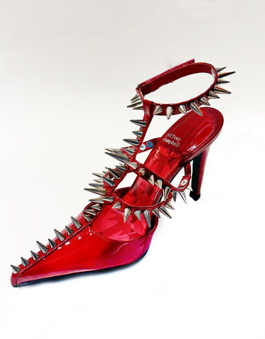 STEP BACK HEELS IN RED PATENT
