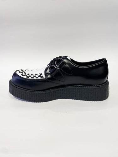 WULFRUN BLACK WHITE LEATHER CREEPER