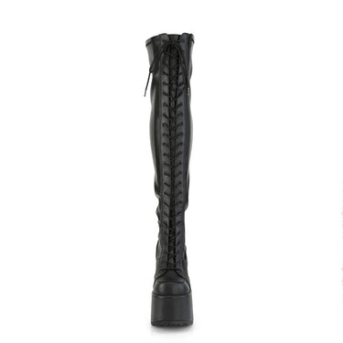 CAMEL-300 BLACK THIGH HIGH BOOT