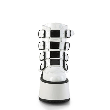 DAMNED-105 WHITE HOLOGRAPHIC PLATFORM BOOT