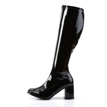 GOGO-300 BLACK PATENT LEATHER GOGO BOOT