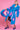 FAUX FUR HAPPY COAT BLUE/PINK