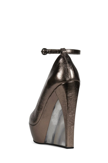 PROVISO PLATFORM WEDGE PEWTER