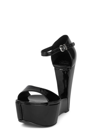 SO-DOWN BLACK WEDGE HEEL