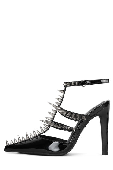 STEP BACK BLACK PATENT/SILVER