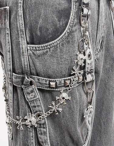 DIAMOND SKULL WALLET CHAIN