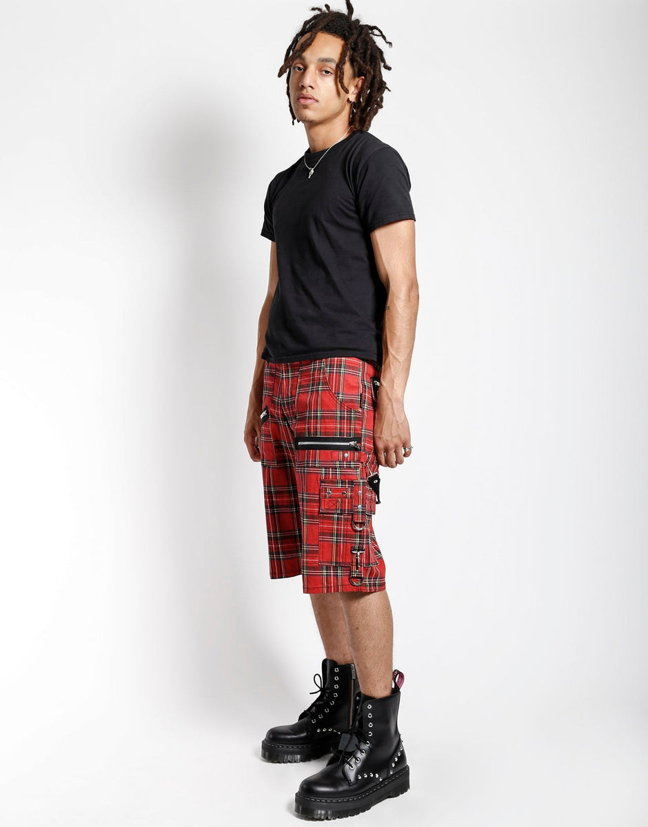 PLAID PUNK SHORT RED PLAID – trashandvaudeville