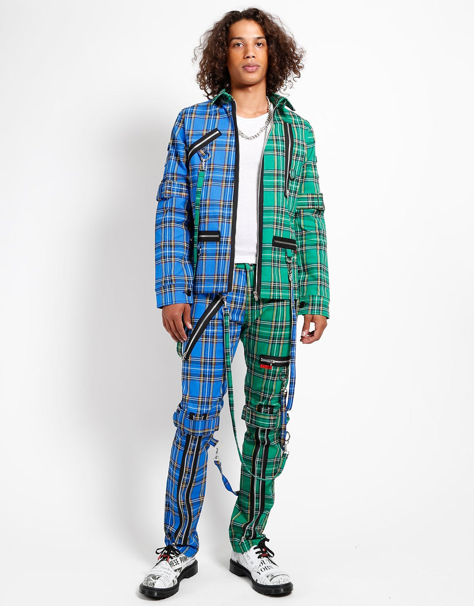 PUNK Y2K tartan check jacket 00s 平成 IS7576P-GRNBLUPLD_FL_1200x1200