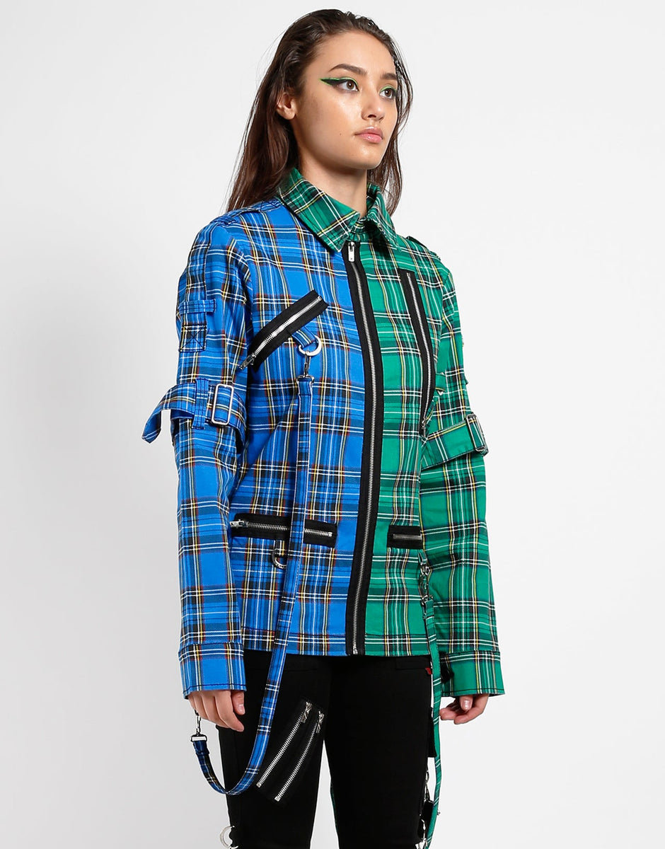 PEEL & LIFT shaggy jacket BLUE TARTAN www.arola.es