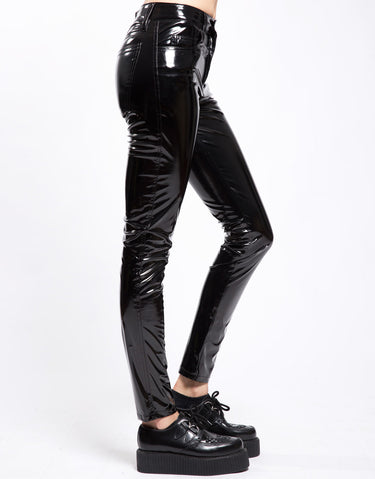 High Waist Vinyl Skinny Pant