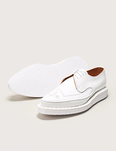 Strummer White Leather Creeper