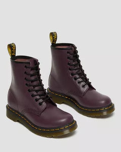 1460 Purple Leather Lace Up Boots