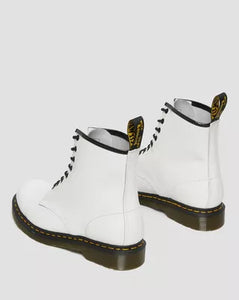 1460 White Leather Lace Up Boots