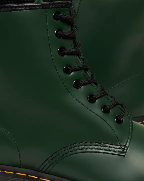 1460 Green Leather Lace Up Boots