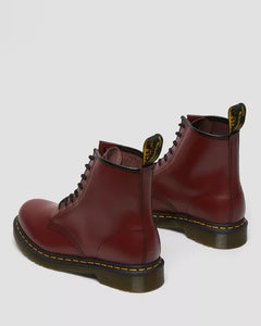 1460 Cherry Red Smooth Leather Lace Up Boots