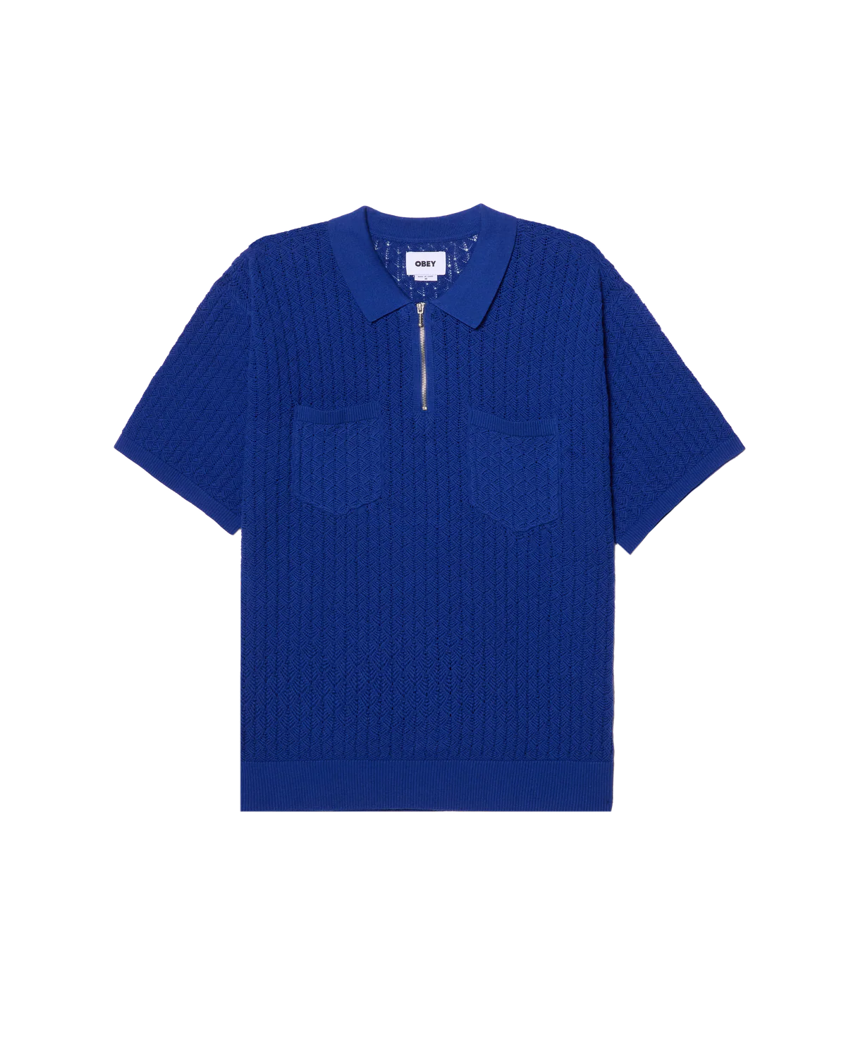 GRANT QUATER ZIP SWEATER SURF BLUE