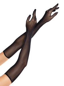 OPERA LENGTH FISHNET GLOVES BLACK