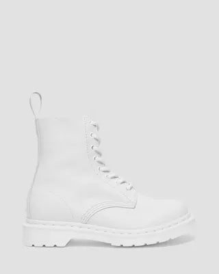 1460 White Pascal Mono Lace Up Boots