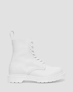 1460 White Pascal Mono Lace Up Boots