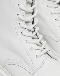 1460 White Pascal Mono Lace Up Boots