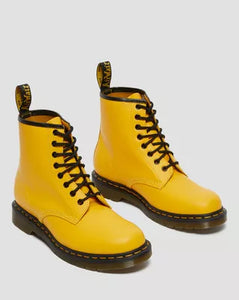 1460 Yellow Leather Lace Up Boots