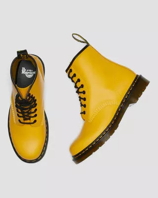 1460 Yellow Leather Lace Up Boots