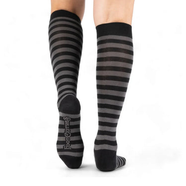 SMOKE & BLACK STRIPED SOCKS