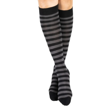 SMOKE & BLACK STRIPED SOCKS