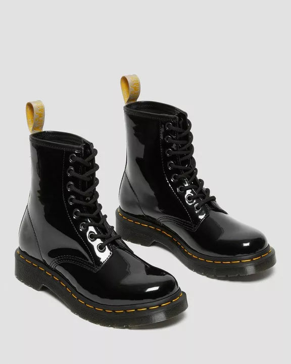 WOMENS 1460 BOOT OPALINE VEGAN BLACK