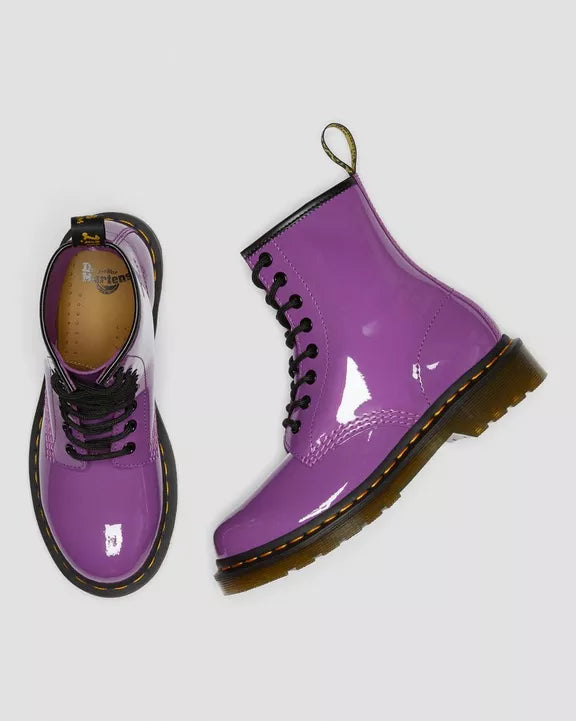 WOMENS 1460 BOOT PURPLE PATENT