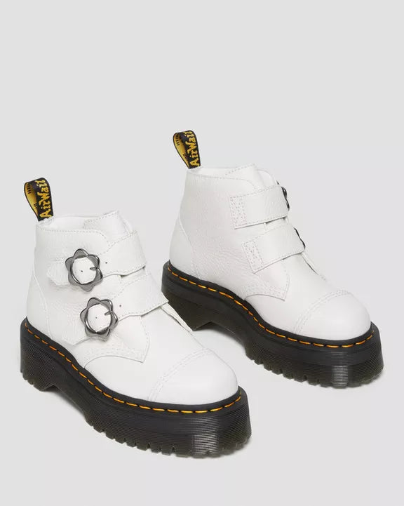 DEVON FLOWER BOOT WHITE