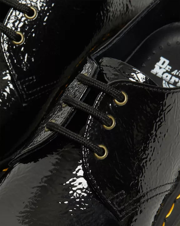 1461 DISTRESSED PATENT OXFORD BLACK