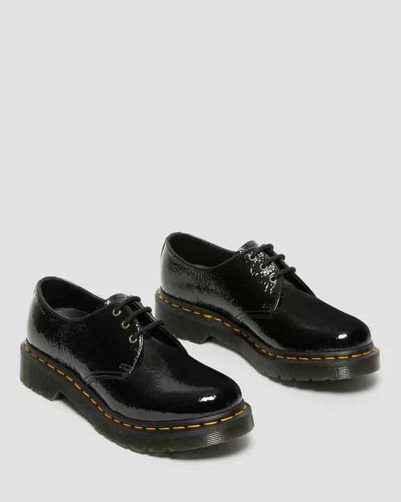 1461 DISTRESSED PATENT OXFORD BLACK