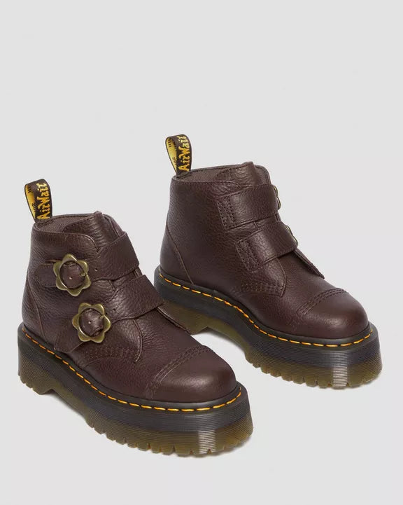 DEVON FLOWER BOOT DARK BROWN
