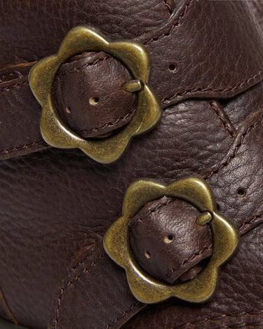 DEVON FLOWER BOOT DARK BROWN