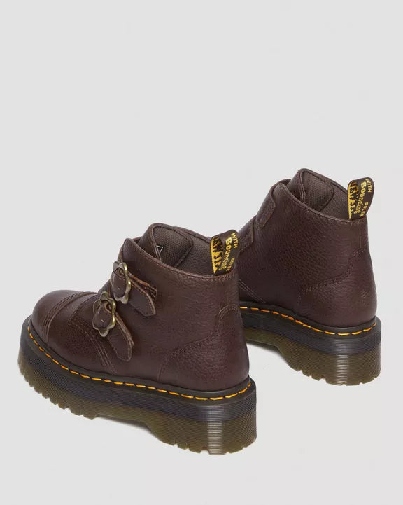 DEVON FLOWER BOOT DARK BROWN