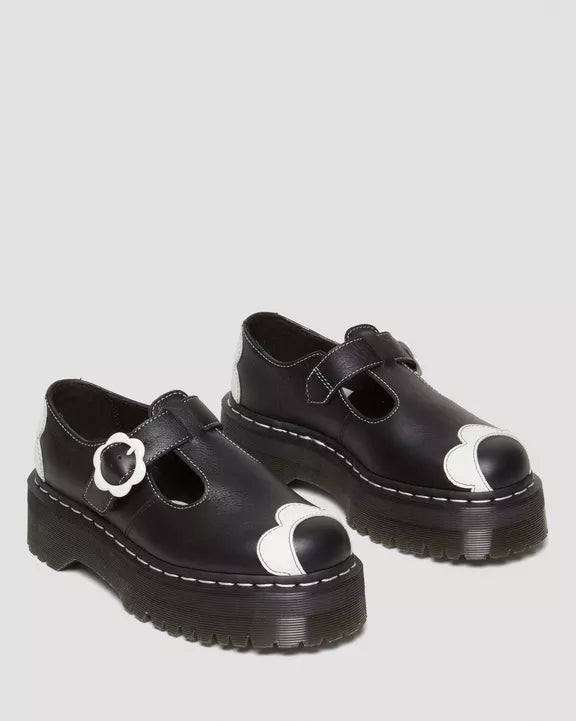 BETHAN PLATFORM MARY JANE BLACK/WHITE