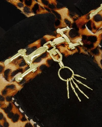 ADRIAN SNAFFLE BLACK/LEOPARD